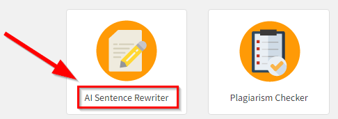 How to rewrite sentence online step 1