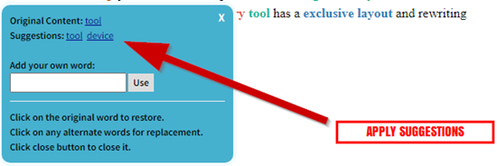 How to rewrite sentence online step 5