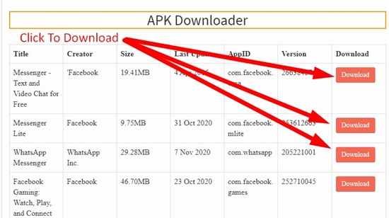 how to use apk downloader step 3