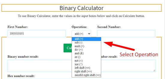 how to use binary calculator online step 4