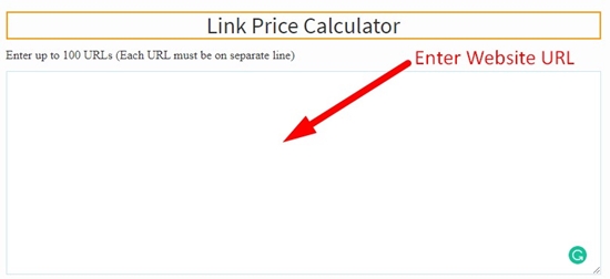 how to use link price calculator step 1