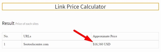 how to use link price calculator step 3