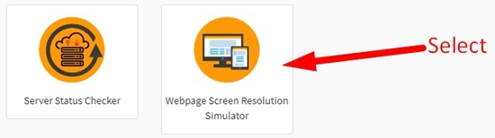 how to use screen resolution simulator step 1