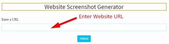 how to use website screenshort generator step 2