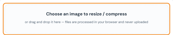 Image optimizer upload box