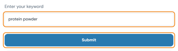 Keyword suggestion tool with the keyword protein powder