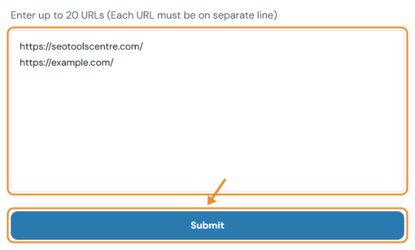 Link safety checker with two URLs pasted