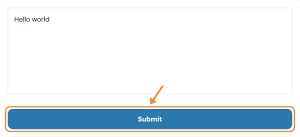 Submit button under the MD5 text box
