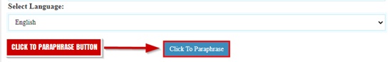 Click To Paraphrase button below the language menu