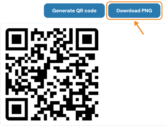 Generated QR code for seotoolscentre.com below the Generate QR code and Download PNG buttons