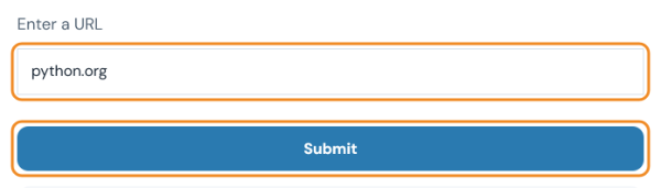 Reverse IP checker with the domain python.org entered