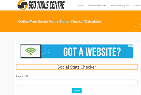 Social Media Signals Checker