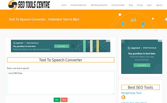 Text to speech converter