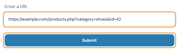 URL rewriting tool with a dynamic products.php URL entered