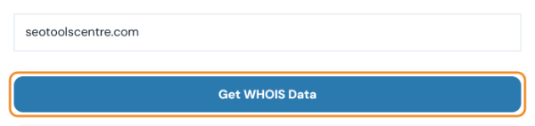 Get WHOIS Data button below the domain field